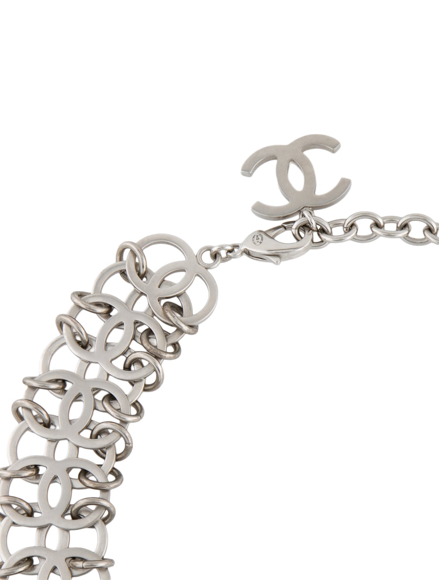 Chanel CC Logo Chain Link Collar Necklace